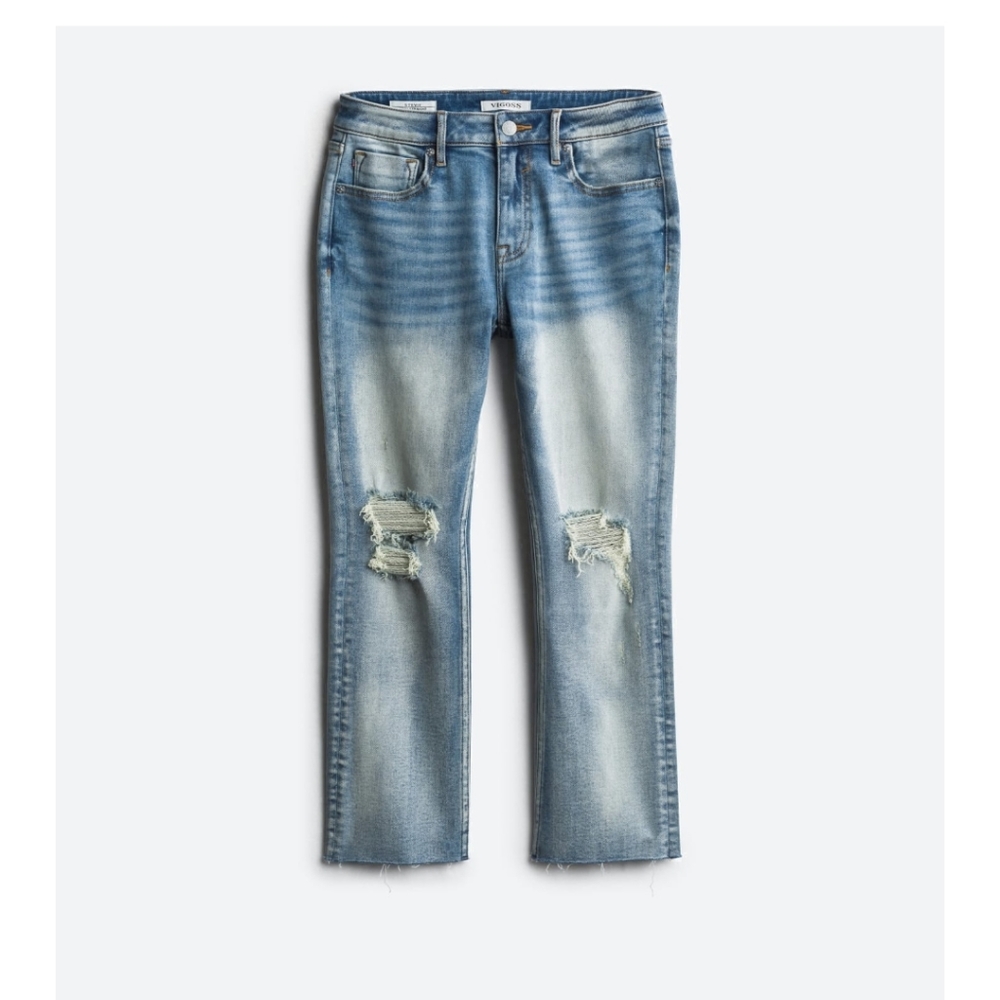 Stevie Scissor Hem crop jeans 28